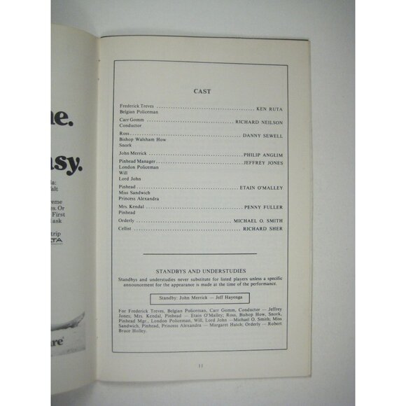 Elephant Man Stagebill 1980 Blackstone Theatre Philip Anglim Penny Fuller Ruta - Picture 4 of 6